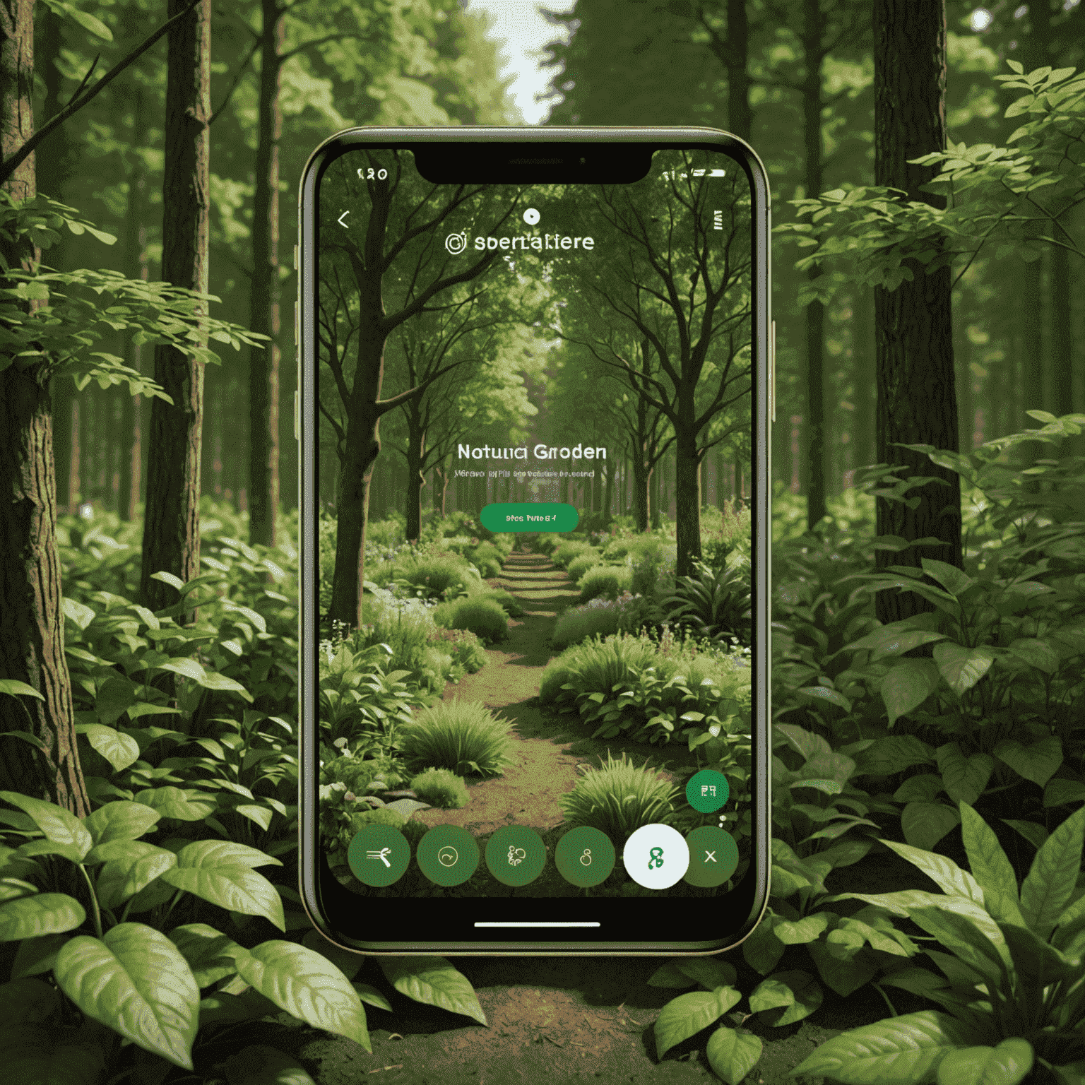 Forest app showing a virtual garden with trees representing focused work sessions